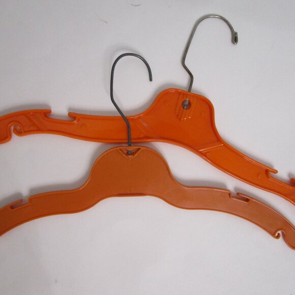 Orange Vintage Plastic Clothes Hangers Opaque Palm Beach - Picture 6 of 9